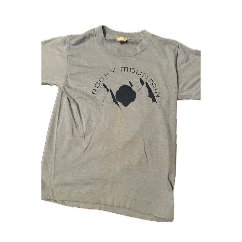 1970s Screen Stars Rocky Mountain Single Stitch T Shirt USA Made / Boy’s 5 *